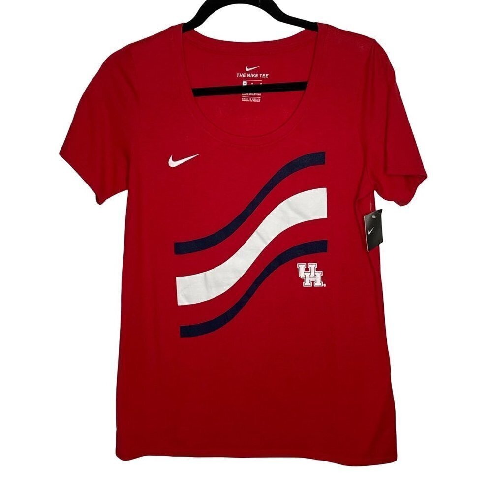 NWT Nike Women's University of Houston Short Sleeve Crewneck Tee Red M Medium